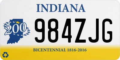 IN license plate 984ZJG