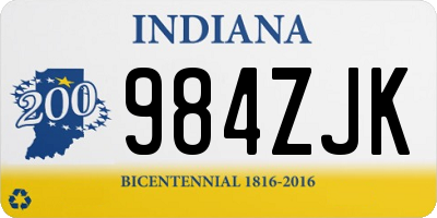 IN license plate 984ZJK