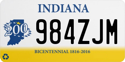 IN license plate 984ZJM