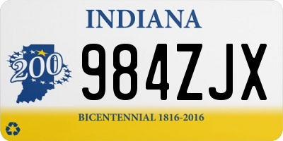 IN license plate 984ZJX