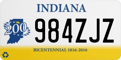 IN license plate 984ZJZ