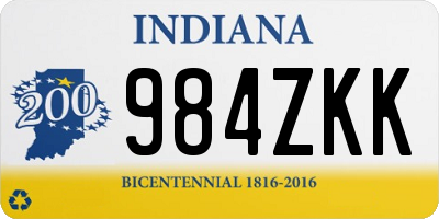 IN license plate 984ZKK