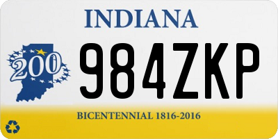 IN license plate 984ZKP