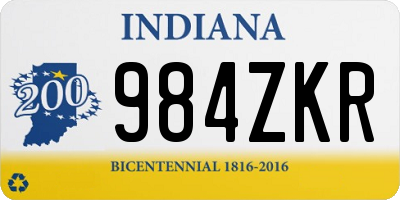 IN license plate 984ZKR