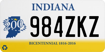 IN license plate 984ZKZ