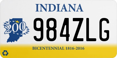 IN license plate 984ZLG