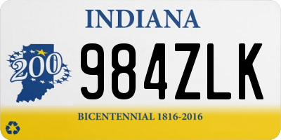 IN license plate 984ZLK