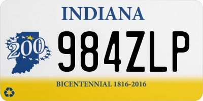 IN license plate 984ZLP