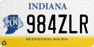 IN license plate 984ZLR