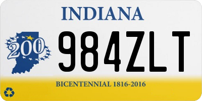 IN license plate 984ZLT