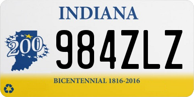 IN license plate 984ZLZ