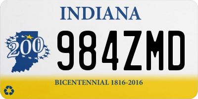 IN license plate 984ZMD