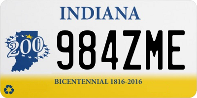 IN license plate 984ZME