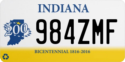 IN license plate 984ZMF