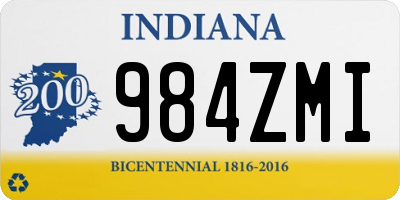 IN license plate 984ZMI