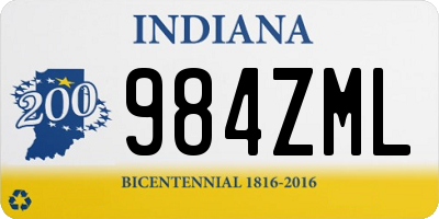 IN license plate 984ZML