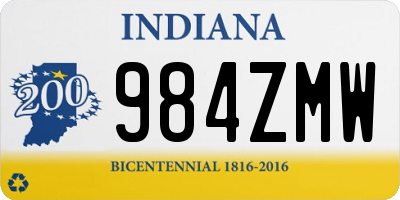 IN license plate 984ZMW