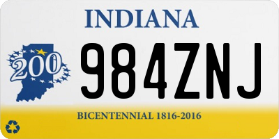 IN license plate 984ZNJ