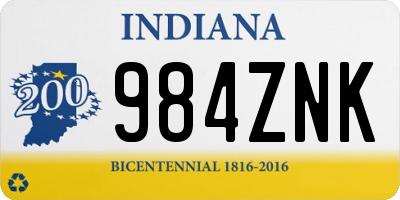 IN license plate 984ZNK