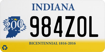 IN license plate 984ZOL