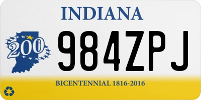 IN license plate 984ZPJ