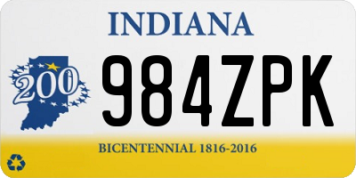 IN license plate 984ZPK