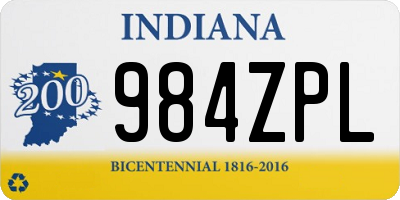 IN license plate 984ZPL