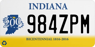 IN license plate 984ZPM