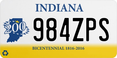 IN license plate 984ZPS