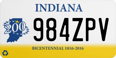 IN license plate 984ZPV