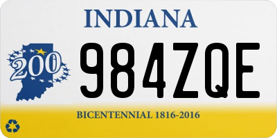 IN license plate 984ZQE