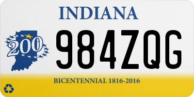 IN license plate 984ZQG