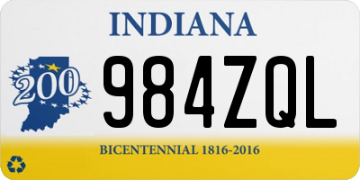 IN license plate 984ZQL