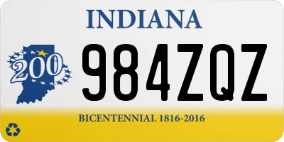 IN license plate 984ZQZ