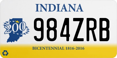 IN license plate 984ZRB