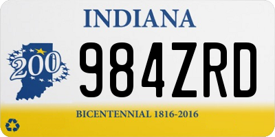 IN license plate 984ZRD