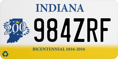 IN license plate 984ZRF