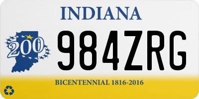 IN license plate 984ZRG