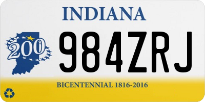 IN license plate 984ZRJ