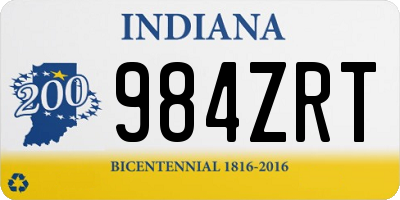 IN license plate 984ZRT