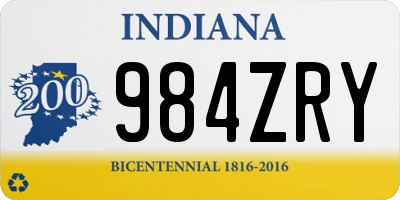 IN license plate 984ZRY