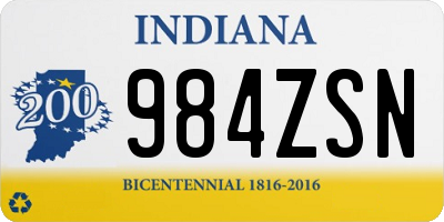 IN license plate 984ZSN