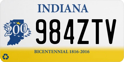 IN license plate 984ZTV