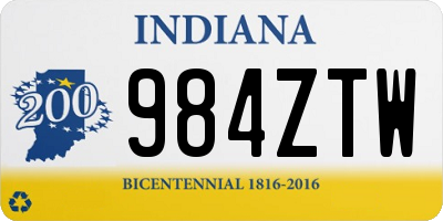 IN license plate 984ZTW