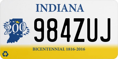 IN license plate 984ZUJ