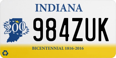 IN license plate 984ZUK