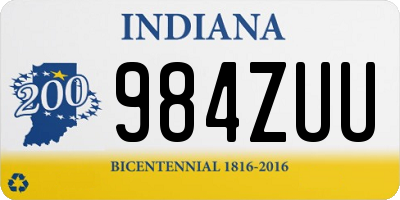 IN license plate 984ZUU