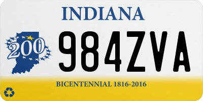 IN license plate 984ZVA