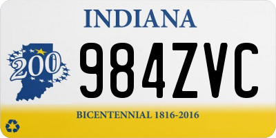 IN license plate 984ZVC