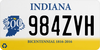 IN license plate 984ZVH